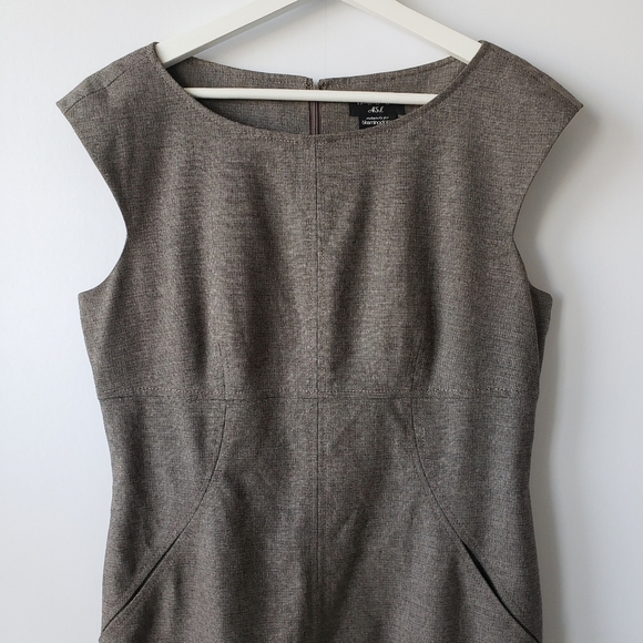 Tahari ASL womens dress size 6 sleeveless front pocket sheath - Picture 3 of 6